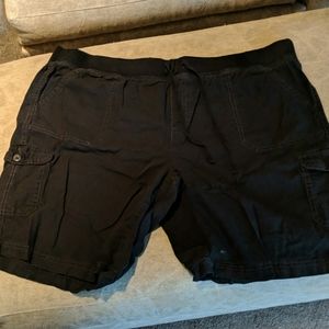 Black cargo shorts